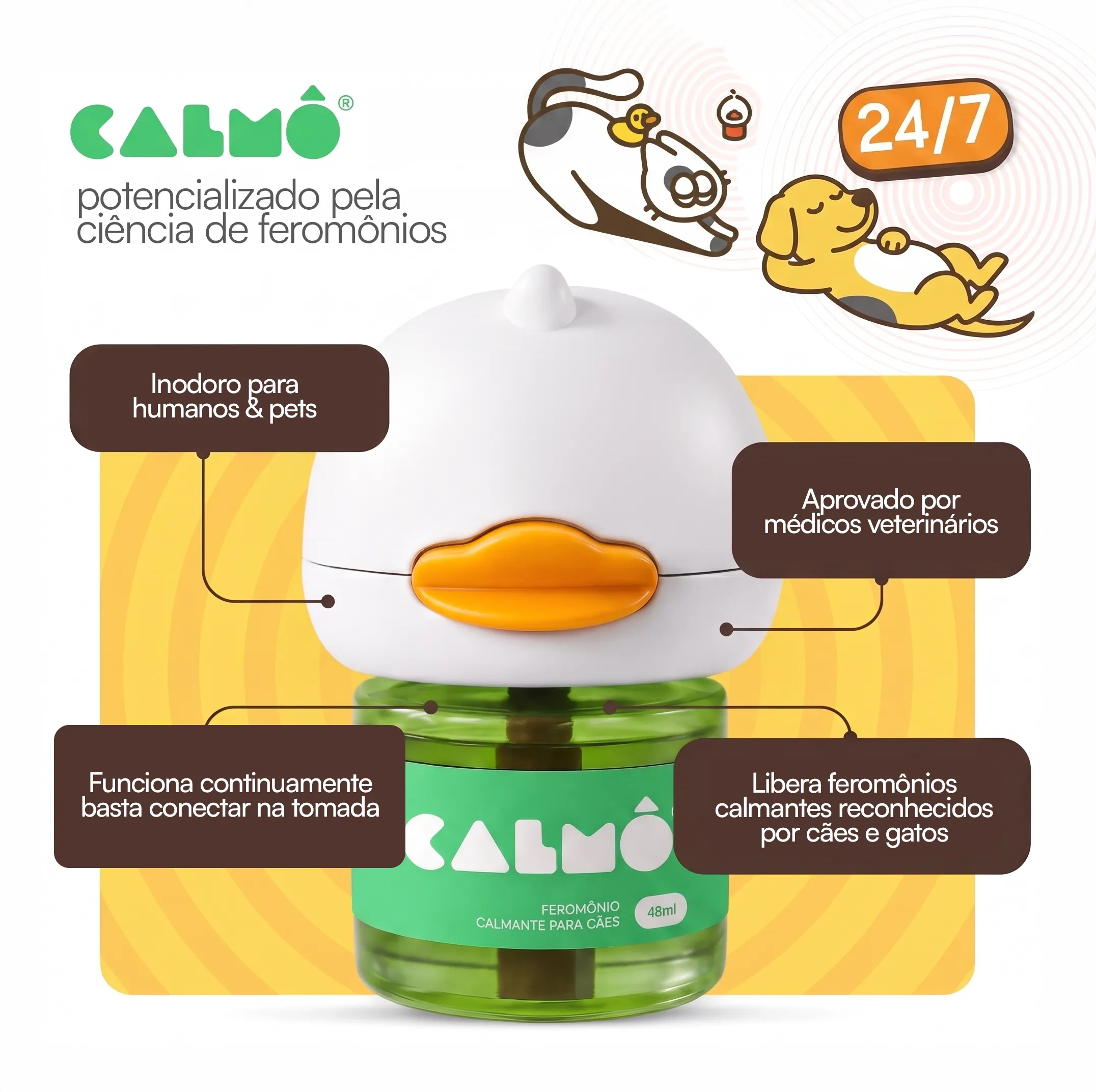 A potência calmante do Calmô agindo no ambiente
